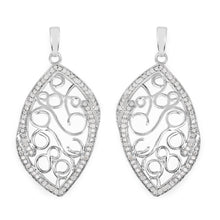 Load image into Gallery viewer, 0.73 Carat Genuine White Diamond .925 Sterling Silver Earrings
