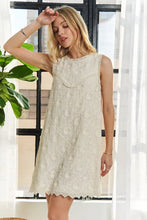 Load image into Gallery viewer, Applique Round Neck Sleeveless Shift Dress For Summer – Classy, Sophisticated, Fashionable, Flattering, Stylish, Timeless Elegance
