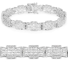 Load image into Gallery viewer, 0.48 Carat Genuine White Diamond .925 Sterling Silver Bracelet
