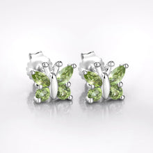 Load image into Gallery viewer, 1.00 Carat Genuine Peridot .925 Sterling Silver Earrings
