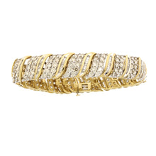 Load image into Gallery viewer, 10.00ct Diamond Tennis Bracelet 10KT Yellow Gold
