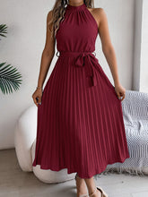Load image into Gallery viewer, Cute Pink Sleeveless Midi Dress Elegant &amp; Flowy Girls Dress Beautiful Design
