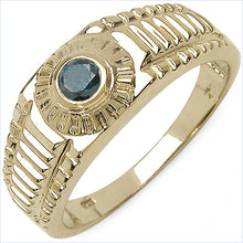 Load image into Gallery viewer, 0.20 Carat Genuine Blue Diamond .925 Sterling Silver Ring
