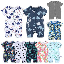 将图片加载到图库查看器，Modern Printed Newborn Baby Short Sleeved Cotton Jumpsuit Infant Cartoon Animal Costumes Clothing For Girls and Boys Kids
