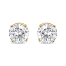 Load image into Gallery viewer, 14K Yellow Gold 1/2 Cttw Round-Cut Diamond Solitaire Stud Earrings (O-P Color, SI2-I1 Clarity)
