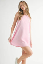 将图片加载到图库查看器，Linen Mix Side Ric Rac A-Line Mini Dress for Women – Casual Mini Dress, Summer Dress, A-Line Dress, Chic Peasant Dress, Vacation Dress, Flattering Fit Dress

