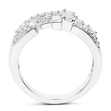Load image into Gallery viewer, 0.60 Carat Genuine White Diamond .925 Sterling Silver Ring
