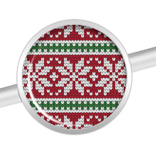 Load image into Gallery viewer, 14G Red Green Christmas Sweater Industrial Barbell 37mm
