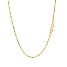 将图片加载到图库查看器，14k Yellow Gold Solid Diamond Cut Rope Chain (1.60 mm)
