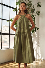 将图片加载到图库查看器，New Summer Crisscross Wide Strap Drawstring Detail Midi Dress For Women – Chic, Sophisticated, Adjustable, Perfect Dress for Casual to Semi-Formal Occasions
