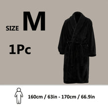 Load image into Gallery viewer, Unisex Extra Warm Coral Fleece Bathrobe Mens and Women Adult Robes for Your Bathroom Bath Towel Bedroom Shawl Collar Robes, Valentines gift for lovers
