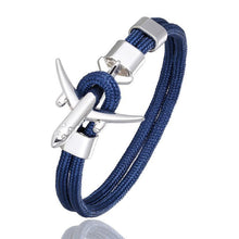 将图片加载到图库查看器，Luxury Plane Bracelets For Men and Women Charm Survival Rope Chain Paracord Bracelet Metal Airplane Hooks Summer Style
