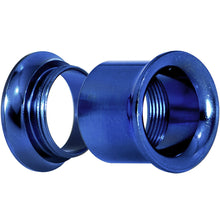Load image into Gallery viewer, 7/16 Blue Anodized Titanium Steel Screw Fit Tunnel Plug Set
