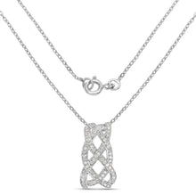 Load image into Gallery viewer, 0.54 Carat Genuine White Diamond .925 Sterling Silver Pendant
