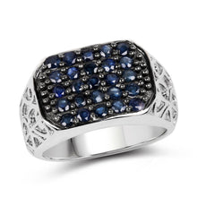 Load image into Gallery viewer, 1.13 Carat Genuine Blue Sapphire .925 Sterling Silver Ring
