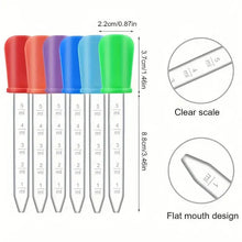 Load image into Gallery viewer, 10-Pack Colorful Silicone Eye Droppers – Crafts, Gummy Making, Candy Molds
