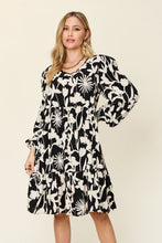 Load image into Gallery viewer, Double Take Full Size Printed Ruffle Hem Dress with Pocket Stylish &amp; Functional Women Dress
