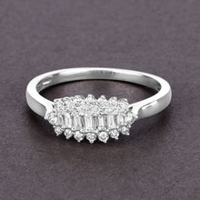 Load image into Gallery viewer, 0.37 Carat Genuine White Diamond 14K White Gold Ring (E-F Color, VS-SI Clarity)
