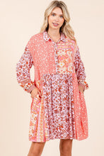 Load image into Gallery viewer, New Summer Floral Tie Waist Flutter Sleeve Tiered Dress – Feminine, Elegant, Cheerful, Bohemian Chic, Flowy &amp; Graceful, Lightweight Rayon-Linen Blend Dress
