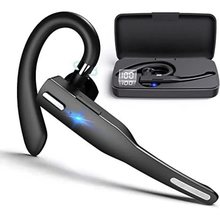 将图片加载到图库查看器，Comfortable Bluetooth Earpiece Wireless Earphone Bluetooth 5.0 Handsfree Earpiece Noise Cancelling HiFi Headset With Dual HD Mic For All Smart Phones Ear Wireless Bluetooth Sport Lightweight Headphones With Case Standby Time For Business Workout Driving
