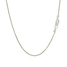 Load image into Gallery viewer, 14k White Gold Diamond Cut Round Wheat Chain 1.0mm
