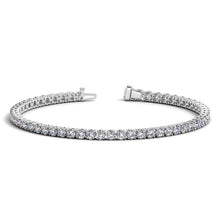 Load image into Gallery viewer, Lab Grown Round Diamond Tennis Bracelet in 14k White Gold (5 cctw  F/G  VS2/SI1)
