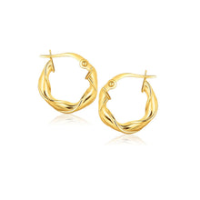 将图片加载到图库查看器，14k Yellow Gold Hoop Earrings (5/8 inch)
