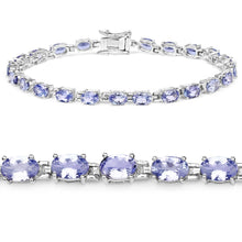 Load image into Gallery viewer, 9.68 Carat Genuine Tanzanite .925 Sterling Silver Bracelet
