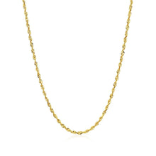 Load image into Gallery viewer, 2.0mm 14k Yellow Gold Solid Diamond Cut Rope Chain
