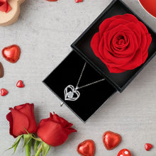 将图片加载到图库查看器，Permanent Rose Gift Box, Love Rose Multi Pendant Necklace, Women's Simple and Exquisite Jewelry, Gift for Mother, Lover, Best Friend, New Year's Gift, Mother's Day Gift, Birthday Gift, Party, Thanksgiving Gift, Allergen resis
