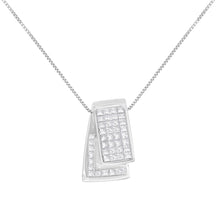 Load image into Gallery viewer, 14KT White Gold Diamond Box Pendant Necklace (1 cttw, H-I Color, SI2-I1 Clarity)
