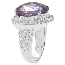 将图片加载到图库查看器，10.22 Carat Genuine Amethyst .925 Sterling Silver Ring
