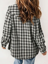 Load image into Gallery viewer, Plaid Snap Down Plush Hooded Jacket Soft &amp; Warm Women Outerwear Cozy And Comfortable Jacket
