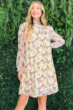 将图片加载到图库查看器，Floral Mock Neck Flounce Sleeve Summer Dress – Mock Neck Dress, Flounce Sleeve Dress, Floral Pattern Dress, Elegant Floral Dress, Sophisticated Dress

