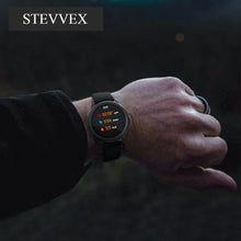 将图片加载到图库查看器，STEVVEX Solar Smart Watch  Sport Metal Heart Rate Sleep Monitor IP 68 Waterproof iOS Android Global Version
