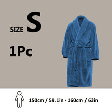 Load image into Gallery viewer, Unisex Extra Warm Coral Fleece Bathrobe Mens and Women Adult Robes for Your Bathroom Bath Towel Bedroom Shawl Collar Robes, Valentines gift for lovers
