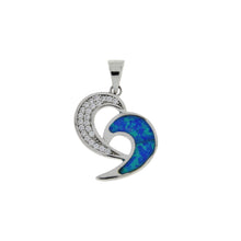 Load image into Gallery viewer, Created Opal Fashion Pendants Sterling Silver
