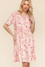 Load image into Gallery viewer, Fit and Flare Paisley Print Knit Dress For Summer – Paisley Print Dress, Fit and Flare Dress, Knit Dress, Classic Paisley Dress, Feminine Knit Dress
