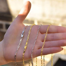 Load image into Gallery viewer, Dainty Paperclip Layering Chains in Sterling Silver
