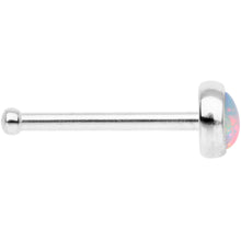 Load image into Gallery viewer, White 3mm Synthetic Opal Press Fit Nose Bone
