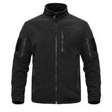将图片加载到图库查看器，Dark Blue Warm Multi-Pockets Outdoor Tactical Fleece Jacket Soft Unique Style Jacket Work Coats Men's Windbreaker Jacket Sport Hiking Coat For Winter And Autumn
