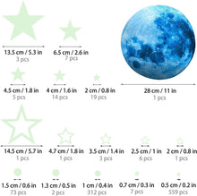 Load image into Gallery viewer, Dark Star Glow and Moon Wall Sticker
