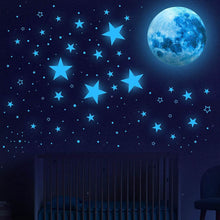 Load image into Gallery viewer, Dark Star Glow and Moon Wall Sticker
