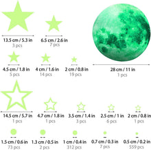 Load image into Gallery viewer, Dark Star Glow and Moon Wall Sticker

