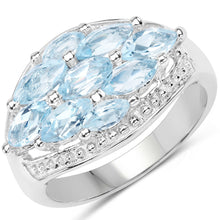 Load image into Gallery viewer, 2.50 Carat Genuine  Blue Topaz .925 Sterling Silver Ring
