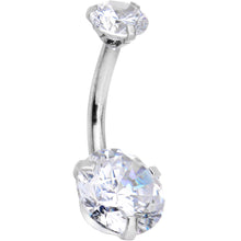 Load image into Gallery viewer, Clear CZ Gem Icy Bling Dangle Belly Ring
