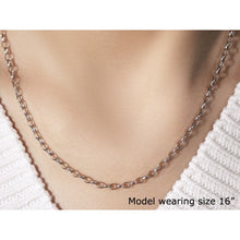 Load image into Gallery viewer, 3.2mm 14k White Gold Oval Rolo Chain
