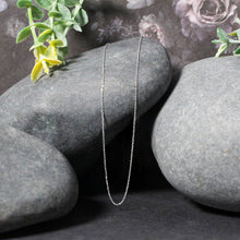 将图片加载到图库查看器，14k White Gold Diamond Cut Cable Link Chain 0.7mm
