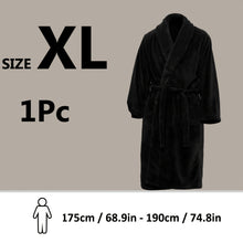 Load image into Gallery viewer, Unisex Extra Warm Coral Fleece Bathrobe Mens and Women Adult Robes for Your Bathroom Bath Towel Bedroom Shawl Collar Robes, Valentines gift for lovers
