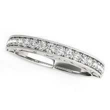 Load image into Gallery viewer, 14k White Gold Antique Prong Set Diamond Wedding Ring (1/3 cttw)
